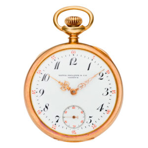 Swiss 18 carat gold open faced lever pocket watch Circa 1906