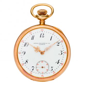 Swiss 18 carat gold open faced lever pocket watch Circa 1906