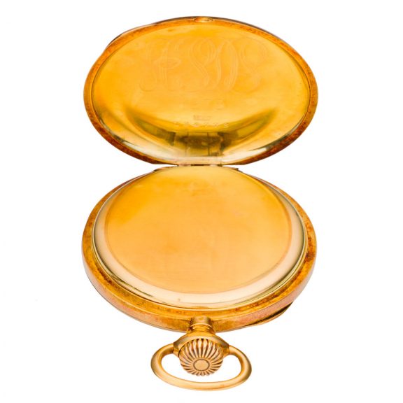 Swiss 18 carat gold open faced lever pocket watch Circa 1906 Swiss 18 carat gold open faced lever pocket watch Circa 1906