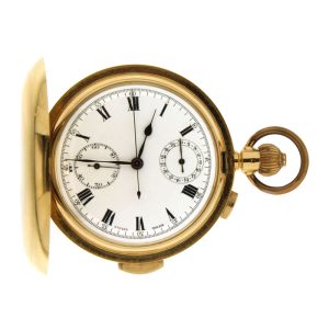 Swiss repeating full hunter chronograph Circa 1890-1910