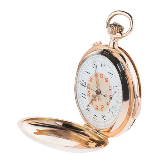 Swiss 14K gold minute repeating chronograph watch Circa 1900 Swiss 14K gold minute repeating chronograph watch Circa 1900