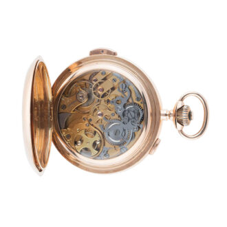 Swiss 14K gold minute repeating chronograph watch Circa 1900