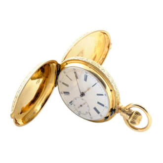 Fine Swiss 18k gold dual dial full hunter Circa 1801-1899 Fine Swiss 18k gold dual dial full hunter Circa 1801-1899