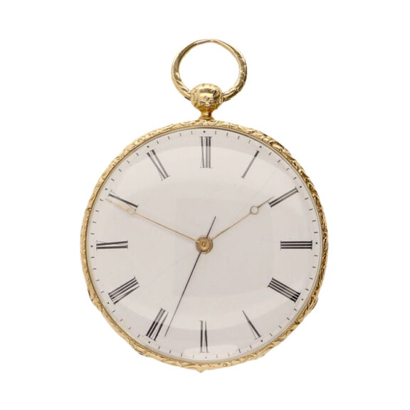 French 18 carat gold open faced lever Circa 1860-1880