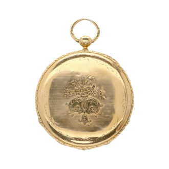 French 18 carat gold open faced lever Circa 1860-1880