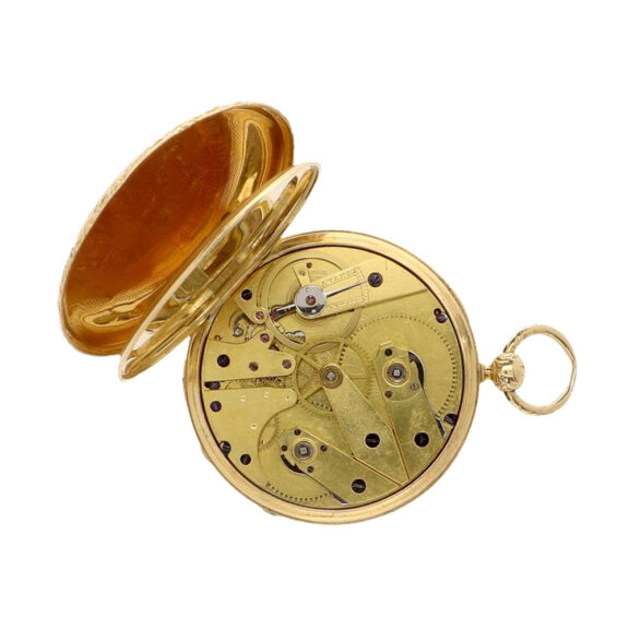 French 18 carat gold open faced lever Circa 1860-1880 French 18 carat gold open faced lever Circa 1860-1880