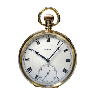 Swiss gold open faced lever watch by Rolex Circa 1924