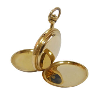 Swiss 18k gold hunting cased cylinder watch Circa 1860