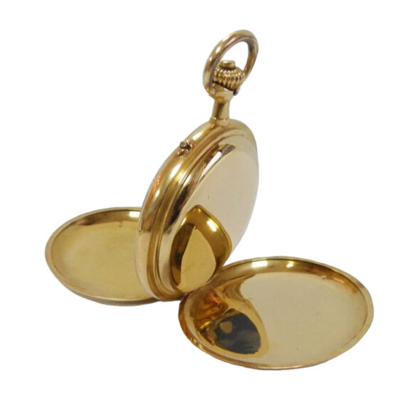 Swiss 18k gold hunting cased cylinder watch Circa 1860 Swiss 18k gold hunting cased cylinder watch Circa 1860