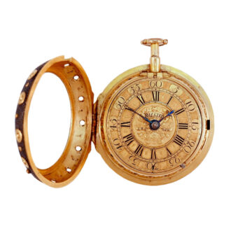 English gold/shagreen quarter repeating watch Circa 1705
