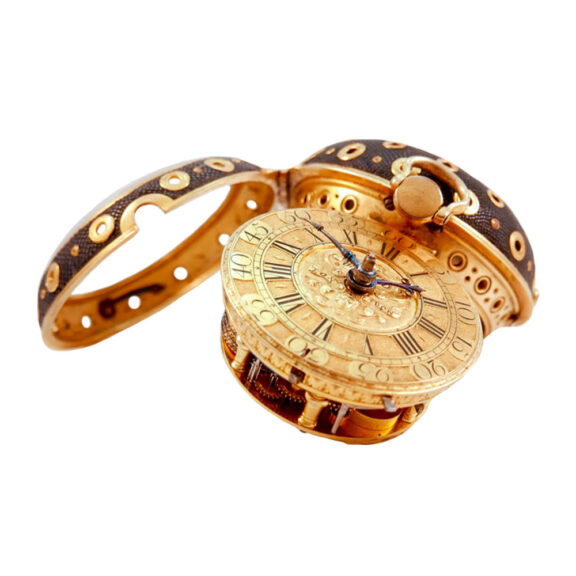 English gold/shagreen quarter repeating watch Circa 1705 English gold/shagreen quarter repeating watch Circa 1705