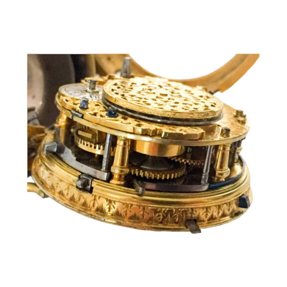 English gold/shagreen quarter repeating watch Circa 1705 English gold/shagreen quarter repeating watch Circa 1705
