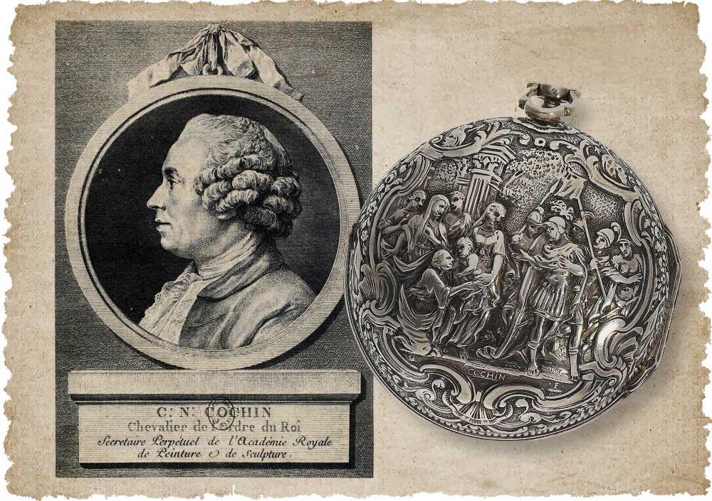 French early repoussé double case verge watch Circa 1735