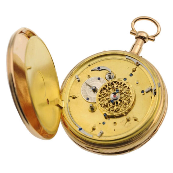 Erotic Swiss gold quarter repeater with jacquemart Circa 1800 Erotic Swiss gold quarter repeater with jacquemart Circa 1800