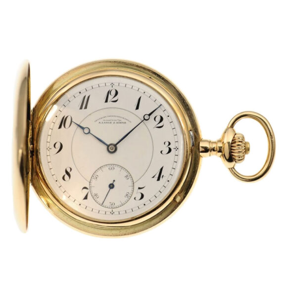 German 14k rose gold hunting cased pocket watch Circa 1920