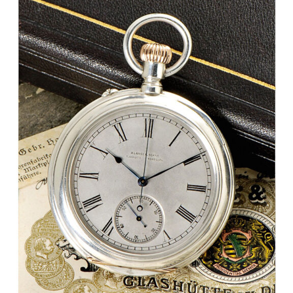 German silver open faced seconde morte lever deck watch Circa 1925