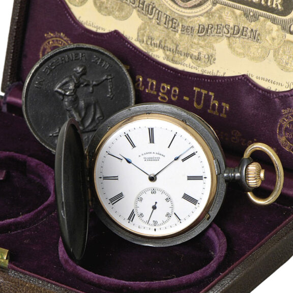 Historical interesting German gunmetal lever watch Circa 1889 Historical interesting German gunmetal lever watch Circa 1889