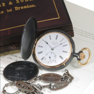 Historical interesting German gunmetal lever watch Circa 1889
