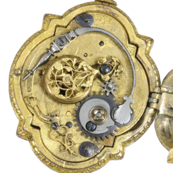 German cartouche-shaped single-handed pendant watch Circa 1590 German cartouche-shaped single-handed pendant watch Circa 1590