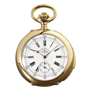 French 18 Carat rose gold quarter repeating lever chronograph Circa 1903