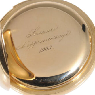 French 18K rose gold quarter repeating lever chronograph Circa 1903