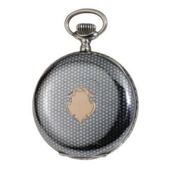 Rare Swiss niëllo-silver tourbillon lever pocket watch Circa 1900
