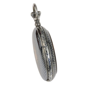 Rare Swiss niëllo-silver tourbillon lever pocket watch Circa 1900