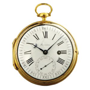 Early French fire gilt cylinder chronometer Circa 1765