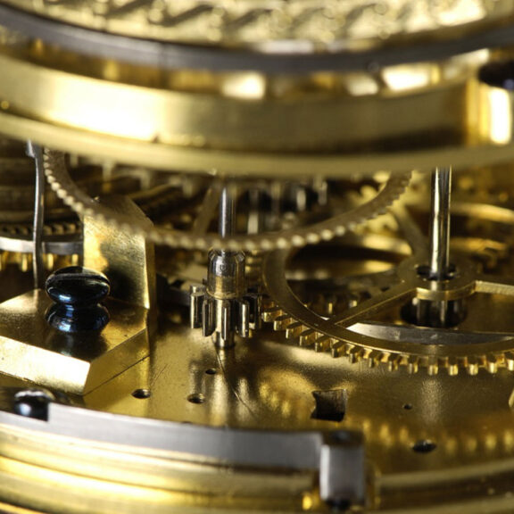Early French fire gilt cylinder chronometer Circa 1765 Early French fire gilt cylinder chronometer Circa 1765
