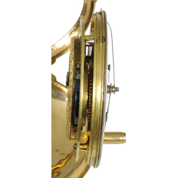 Important German gilded brass 24-hour cylinder watch Circa 1785 Important German gilded brass 24-hour cylinder watch Circa 1785