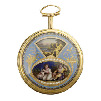 Important Swiss gold and enamel verge automaton Circa 1800