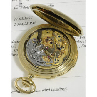 Historically important German repeating lever chronograph Circa 1937