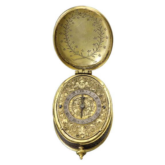French oval verge watch with compass and sundial Circa 1630