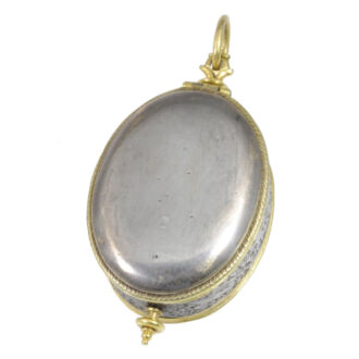 French oval verge watch with compass and sundial Circa 1630