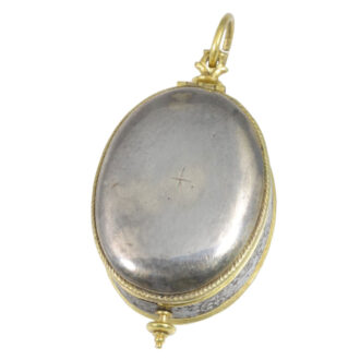 French oval verge watch with compass and sundial Circa 1630