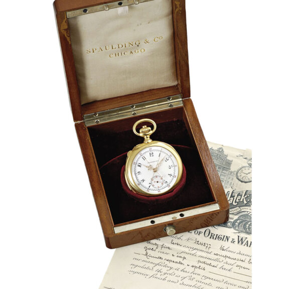 Swiss gold repeating lever split-seconds chronograph Circa 1904 Swiss gold repeating lever split-seconds chronograph Circa 1904