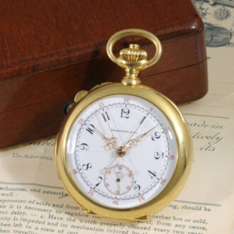 Swiss gold repeating lever split-seconds chronograph Circa 1904