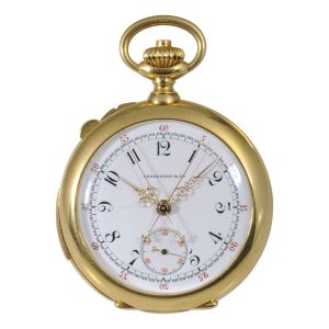 Swiss gold repeating lever split-seconds chronograph Circa 1904