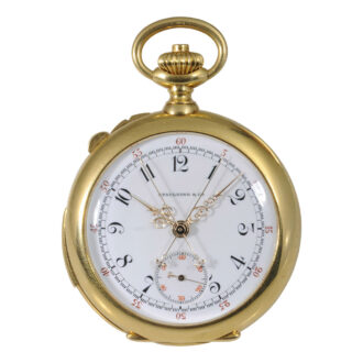 Swiss gold repeating lever split-seconds chronograph Circa 1904