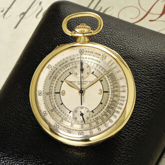 Swiss 18K gold chronograph lever doctor's watch Circa 1924