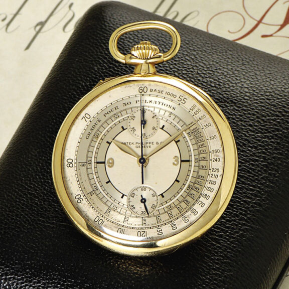Swiss 18K gold chronograph lever doctor's watch Circa 1924 Swiss 18K gold chronograph lever doctor's watch Circa 1924
