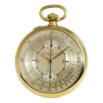 Swiss 18K gold chronograph lever doctor's watch Circa 1924