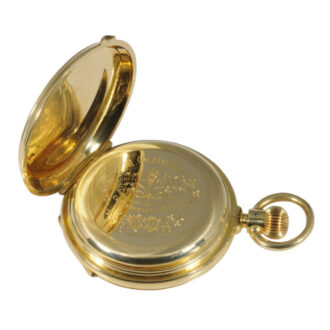 Heavy German 18K gold open faced pocket chronometer Circa 1880