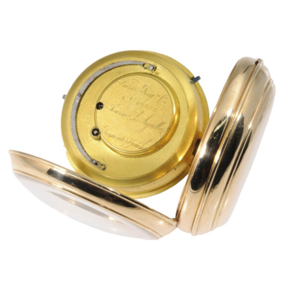 Swiss rose gold repeating centre seconds duplex Circa 1820 Swiss rose gold repeating centre seconds duplex Circa 1820