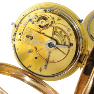 Swiss rose gold repeating centre seconds duplex Circa 1820