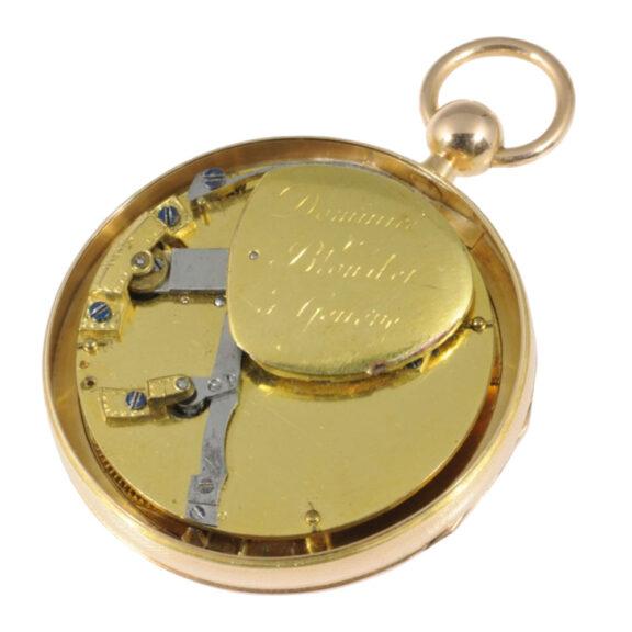 Swiss 18K rose gold open faced virgule pocket watch Circa 1815 Swiss 18K rose gold open faced virgule pocket watch Circa 1815