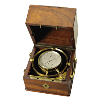 French chronometer in mahogany transport box Circa 1836