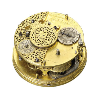 German gilt verge coach watch with hour strike and date Circa 1690