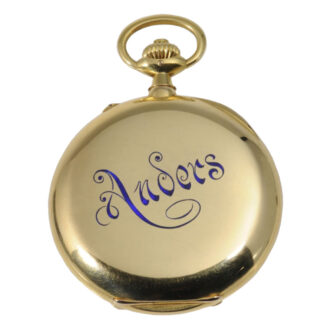 Fine 18K gold Glashütte lever chronograph watch Circa 1916