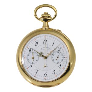 Fine 18K gold Glashütte lever chronograph watch Circa 1916